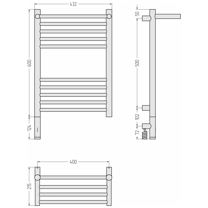 Полотенцесушитель Сунержа Богема 3.1, 032-6006-6040