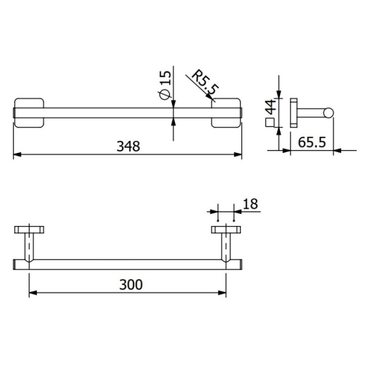 Kludi 25962N0 полотенцедержатель VELA S, золото