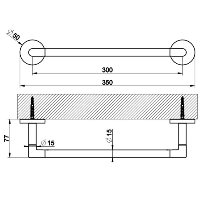 Gessi 63797#726 полотенцедержатель Anello 35 см