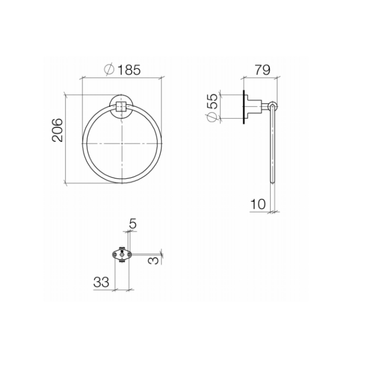 Dornbracht 8320089299 полотенцедержатель кольцо