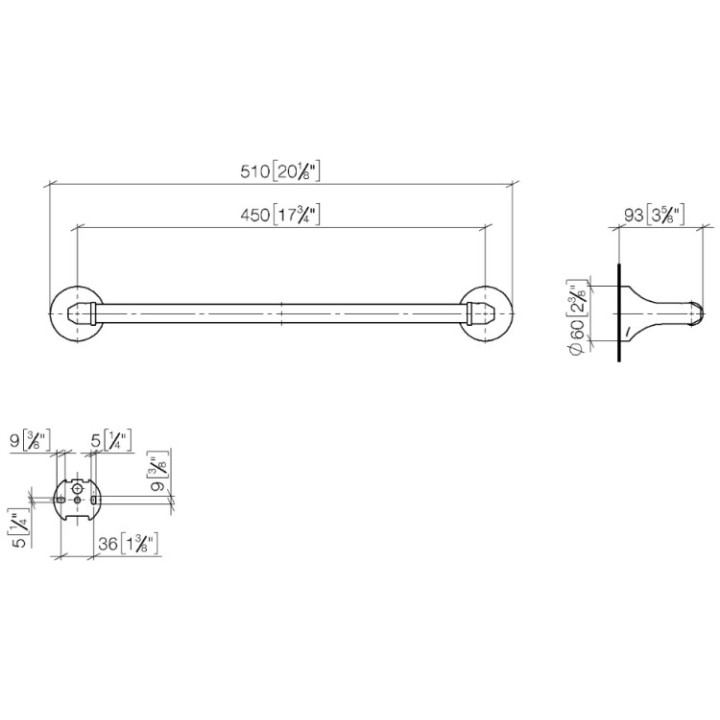 Dornbracht 8304536100 полотенцедержатель 51 см
