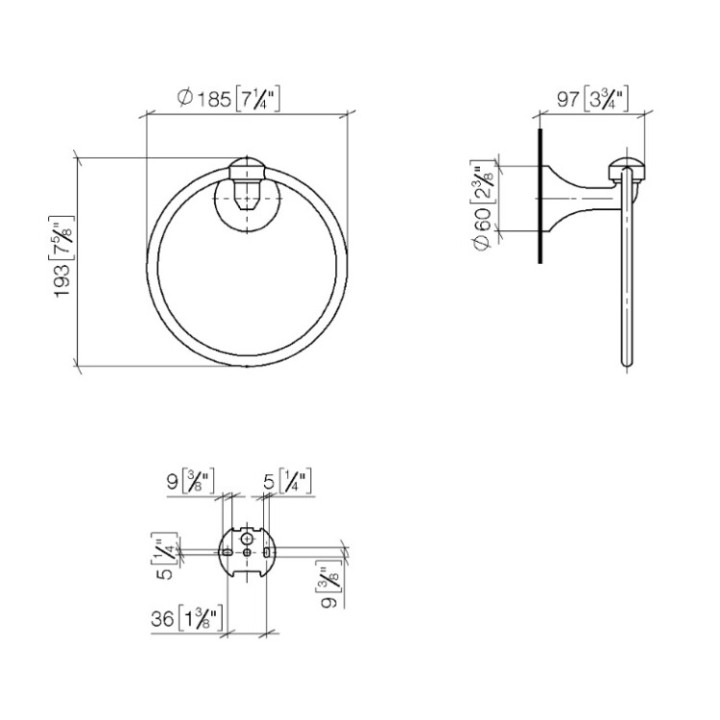 Dornbracht 8320036106 полотенцедержатель кольцо