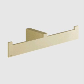 Gessi Rettangolo Полотенцедержатель двойной для ванны 26.5 см Brushed Brass PVD