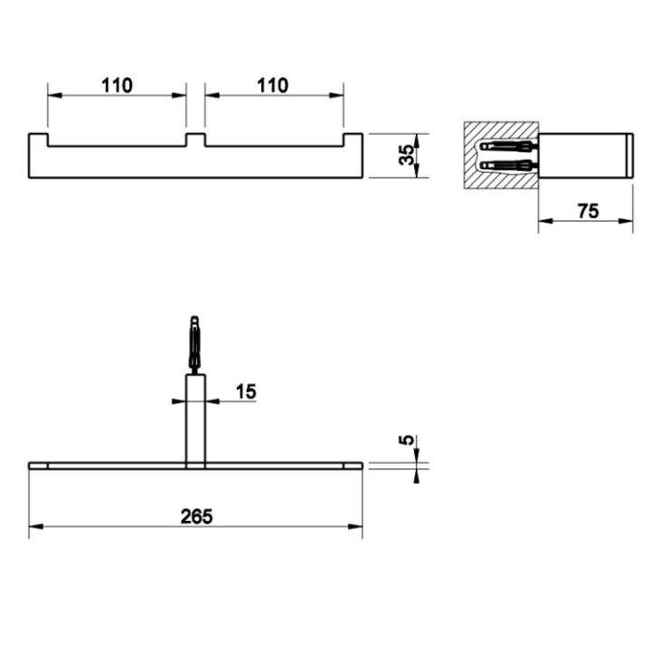 Gessi Rettangolo 20915#031 полотенцедержатель