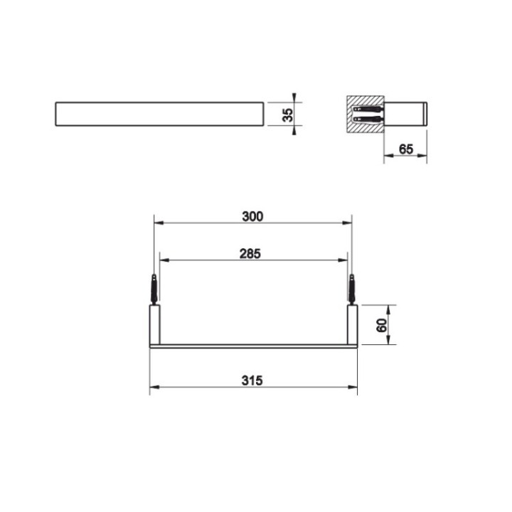 Полотенцедержатель Gessi 20897#149 для ванны