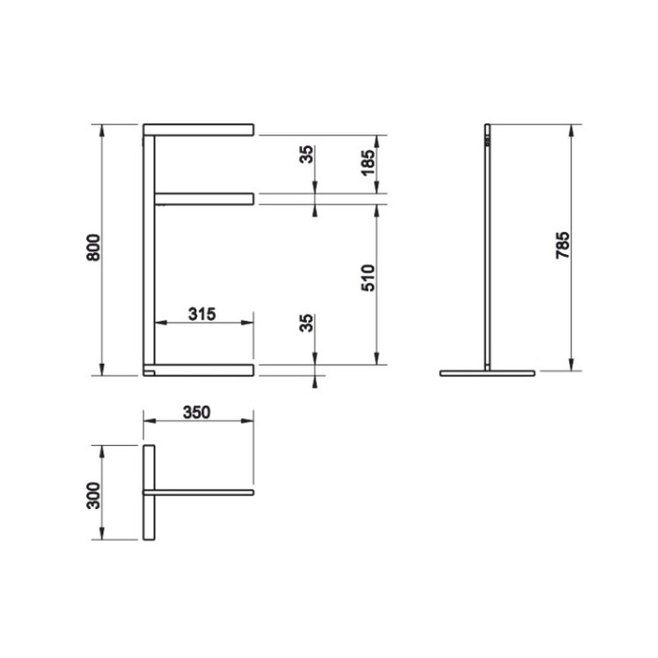 Gessi 20939#031 полотенцедержатель стойка 35 см