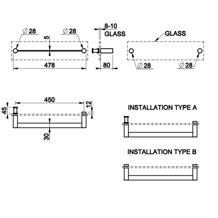 Gessi 54923#239 полотенцедержатель для ванны