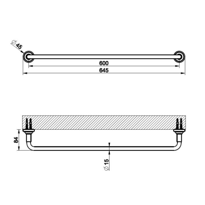 Gessi 65503#735 полотенцедержатель VENTI20 бронза