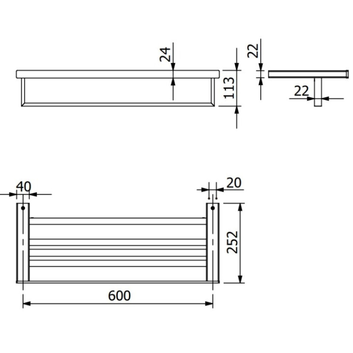 Kludi 31989N0 полотенцедержатель-полка золото
