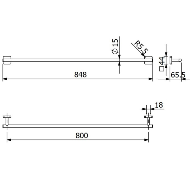Kludi 2596139 VELA S полотенцедержатель Matt Black