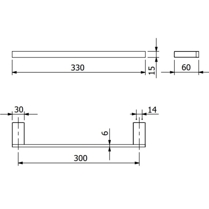 Kludi 31962N1 полотенцедержатель VELA C, бронза