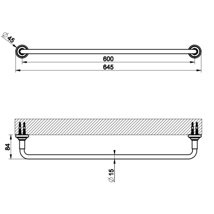 Gessi 65503#727 VENTI20 полотенцедержатель латунь