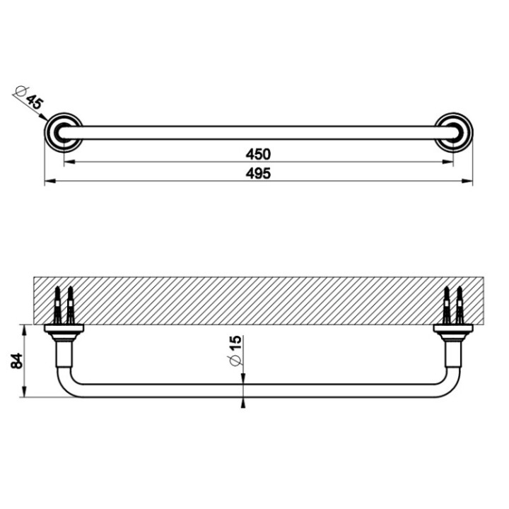 Gessi 65500#720 полотенцедержатель Nickel PVD