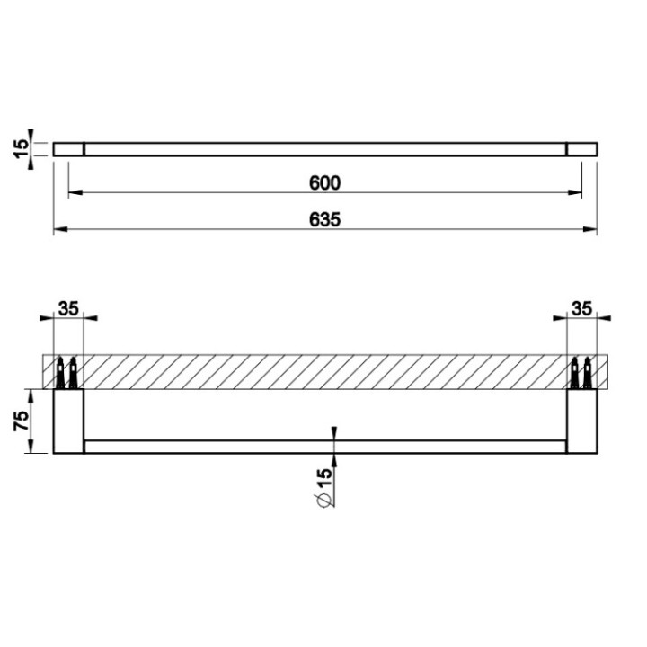 Gessi 66504#149 полотенцедержатель 63.5 см ванна