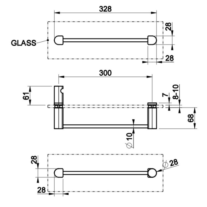 Gessi 59562#031 полотенцедержатель Rilievo 32,8 см