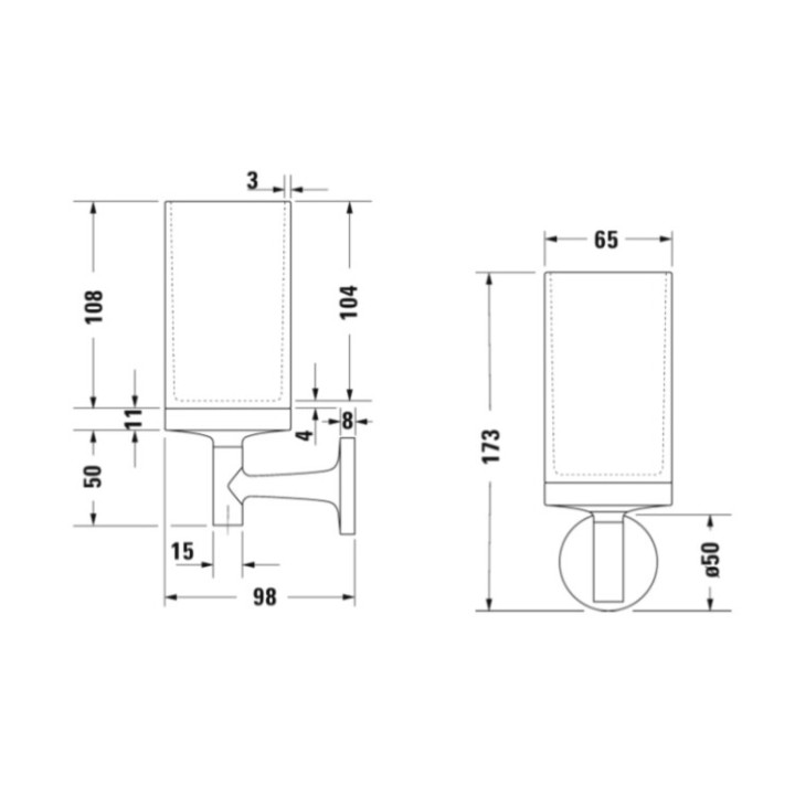 Duravit 0099314600 стакан Starck T Matt Black