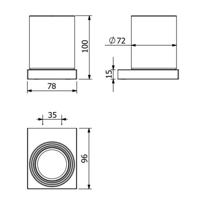 Kludi 31975N0 стакан для ванны VELA C Brushed Gold