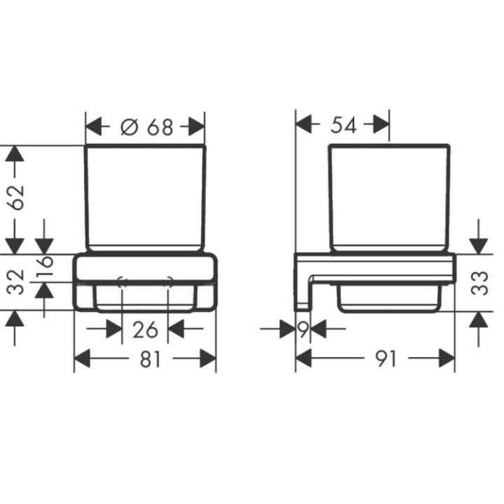 Hansgrohe 41749000 стакан AddStoris сталь