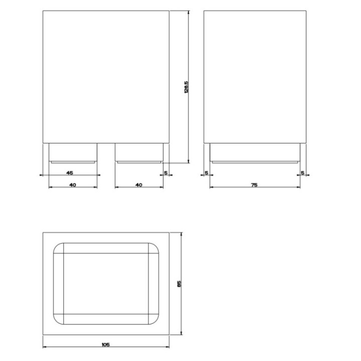 Gessi 20831#708 стакан Rettangolo Copper Brushed PVD