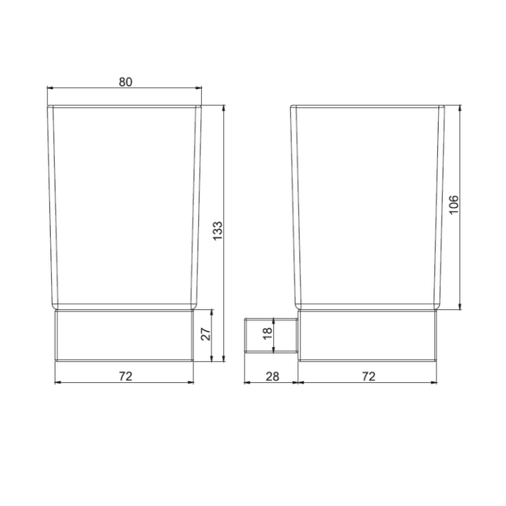 F6023/1WZS стакан для ванны Fima Carlo Frattini