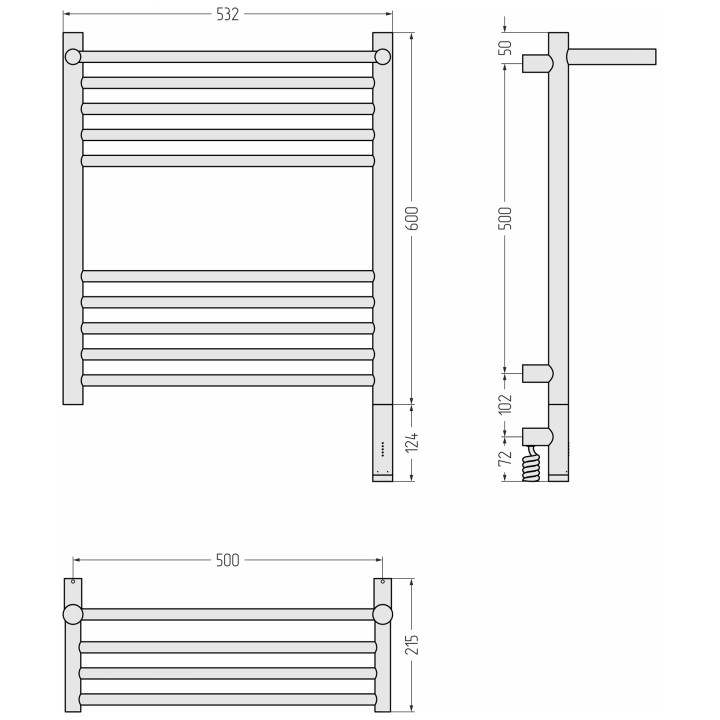 Полотенцесушитель Сунержа Богема 3.1, 051-6007-6050