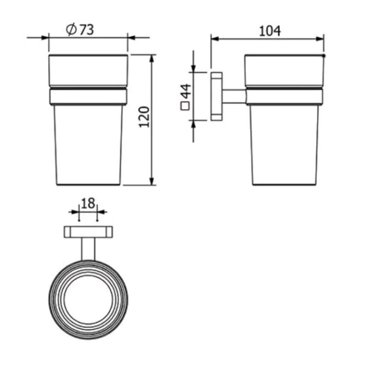 Kludi 25975N5 стакан Brushed Nickel