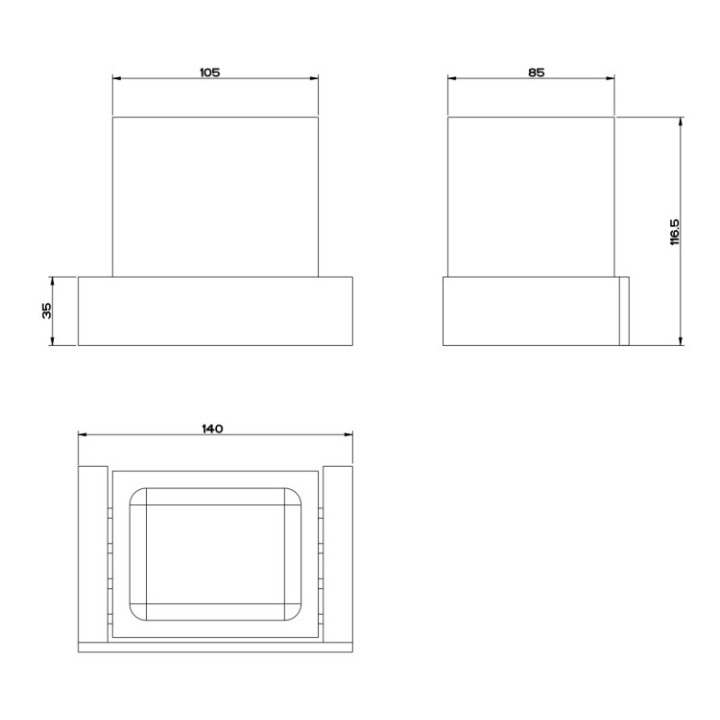 Gessi 20807#710 стакан для ванны Rettangolo