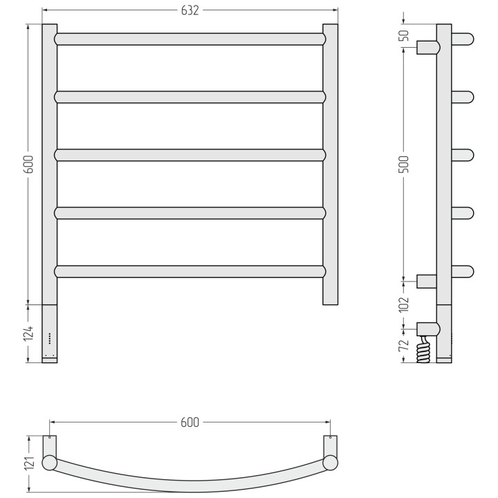 Полотенцесушитель Сунержа Галант 3.1, 00-6000-6060
