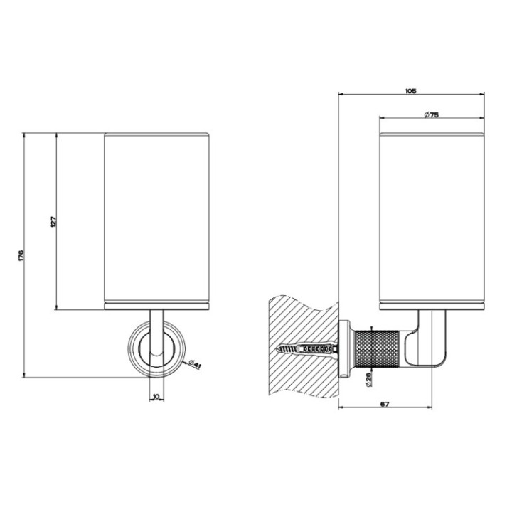 Gessi 58508#299 Стакан для ванны Matt Black