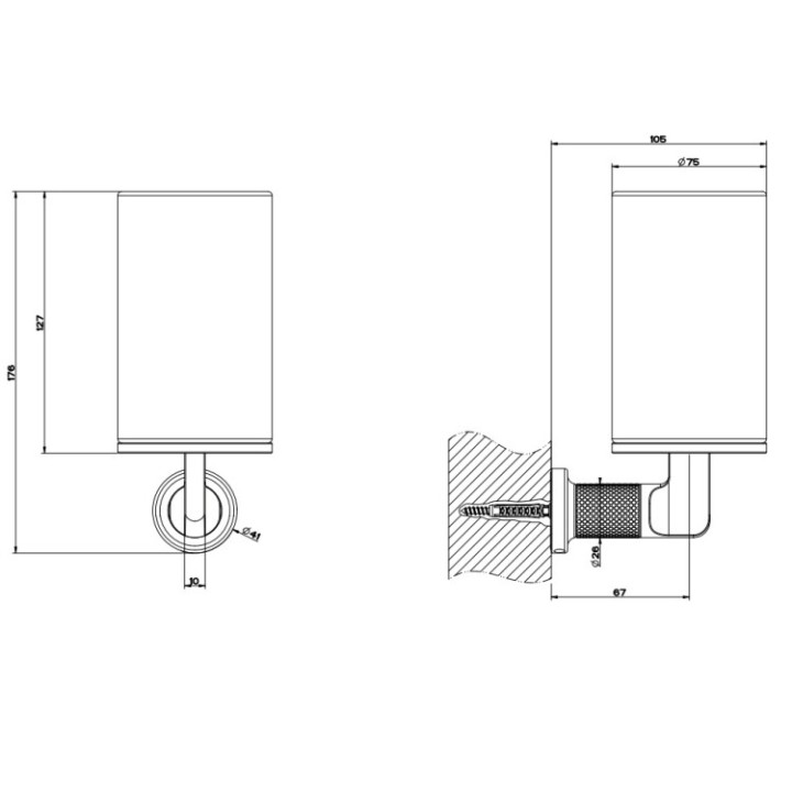 Gessi 58507#187 стакан для ванны Inciso бронза