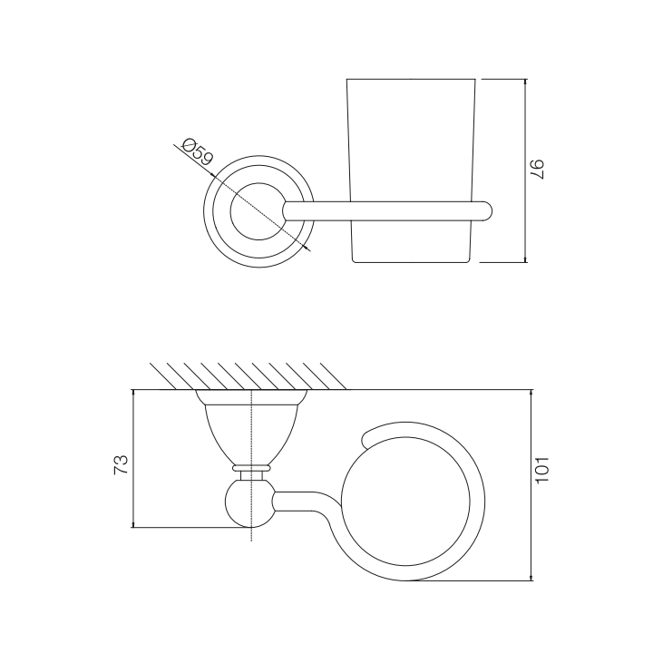 F6043/1CR стакан для ванны Fima Carlo Frattini
