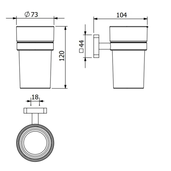 Kludi 2597505 Стакан для ванны VELA S