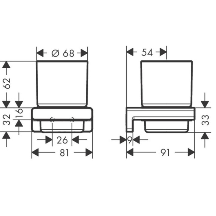 Hansgrohe 41749990 стакан AddStoris Gold