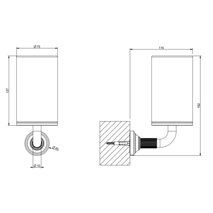 Gessi 65407#710 стакан ванна VENTI20 Brass PVD