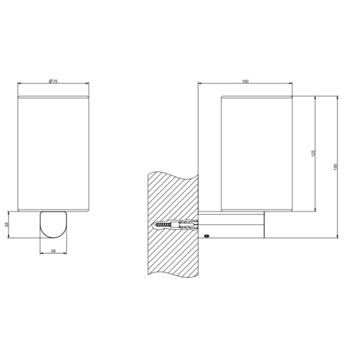 Gessi 59507#706 стакан для ванны Rilievo Black Metal