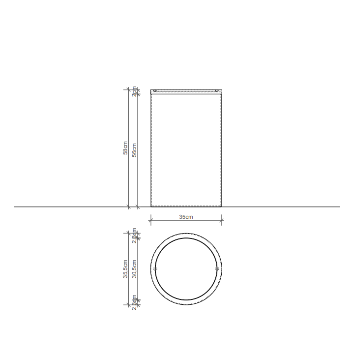 Decor Walther 0610750 корзина для белья, белая