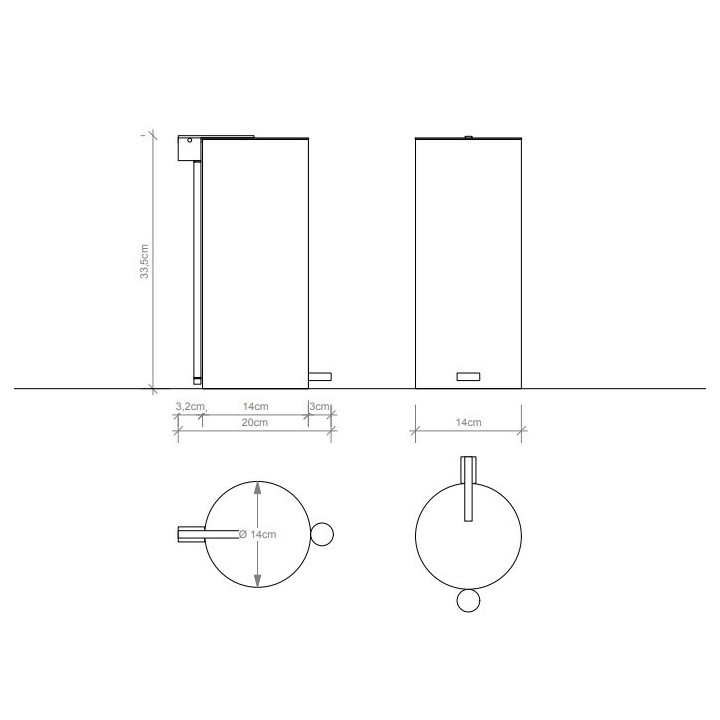Decor Walther 0612700 ведро для ванны 2.6л
