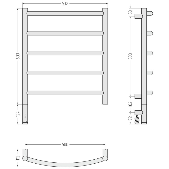 Полотенцесушитель Галант 3.1 Сунержа, 32-6000-6050