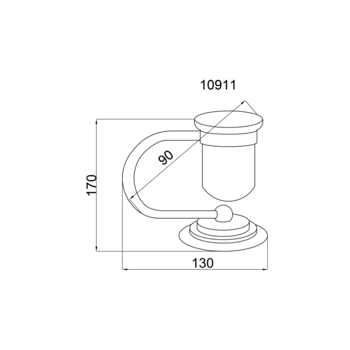 Boheme 10911-BR стакан для ванны Murano Bronze