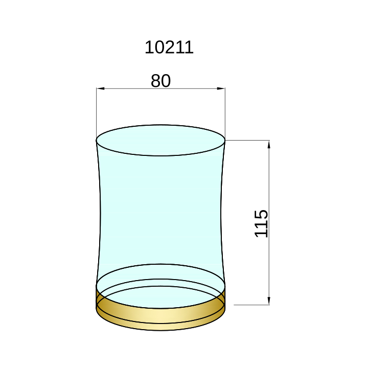 Boheme 10212 стакан для ванны Gold