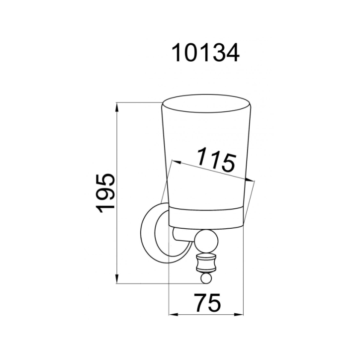Boheme 10134 стакан для ванны Chrome