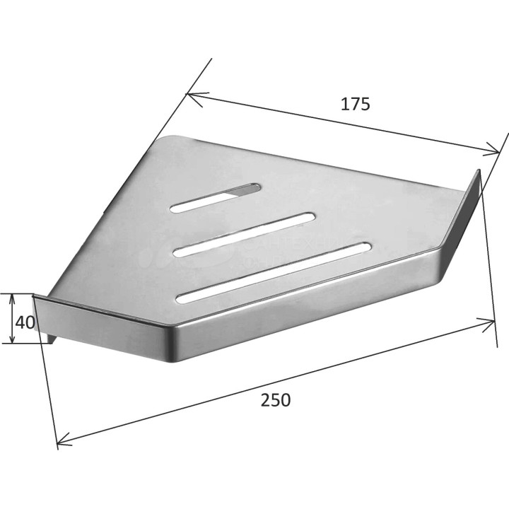 Boheme 10318-NB полка для ванны Nickel Brush