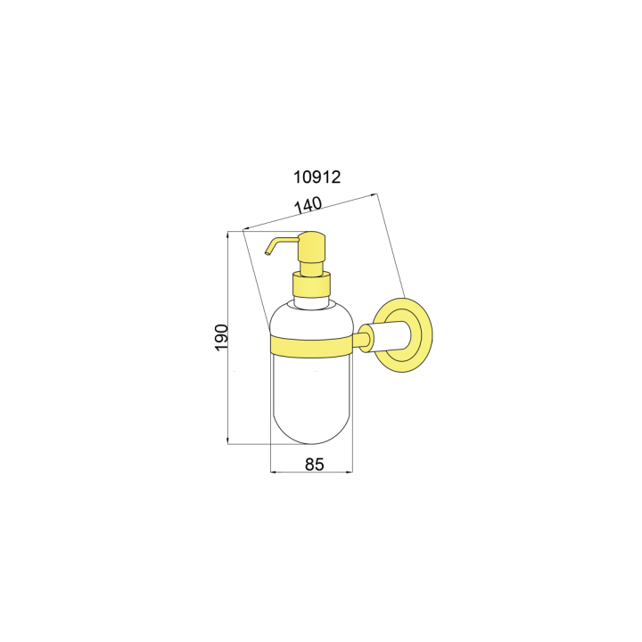 Дозатор Boheme 10912-W-BR подвесной бронза