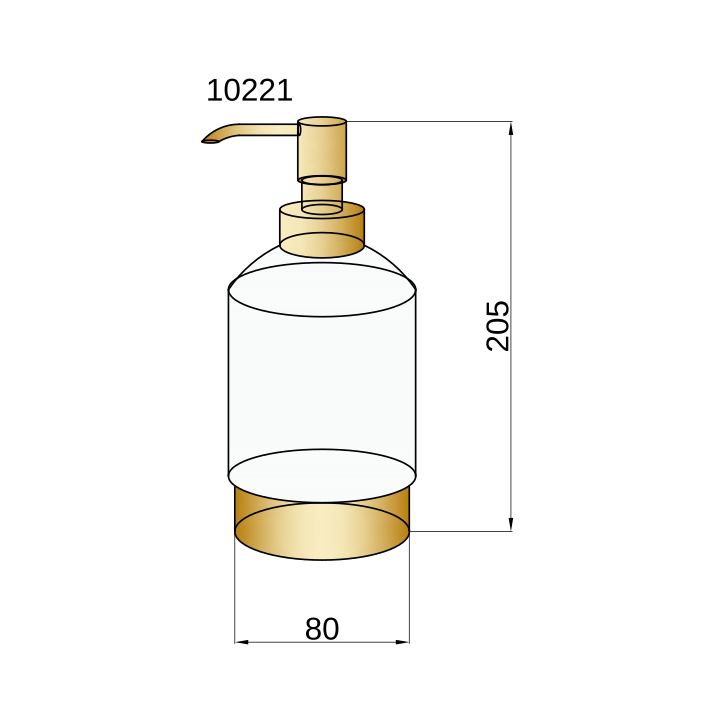 Boheme 10222 дозатор для мыла Gold