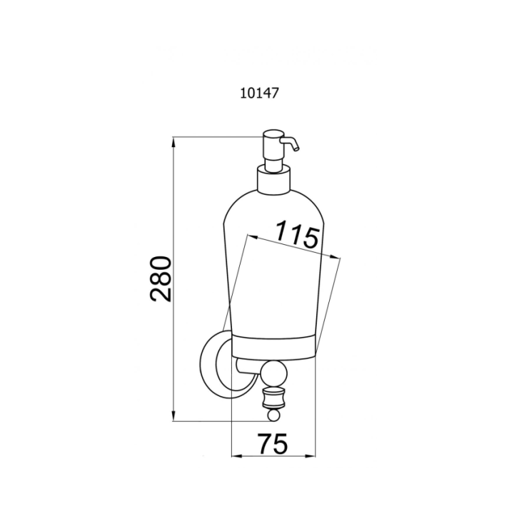 Boheme 10147 Vogue дозатор для мыла, хром