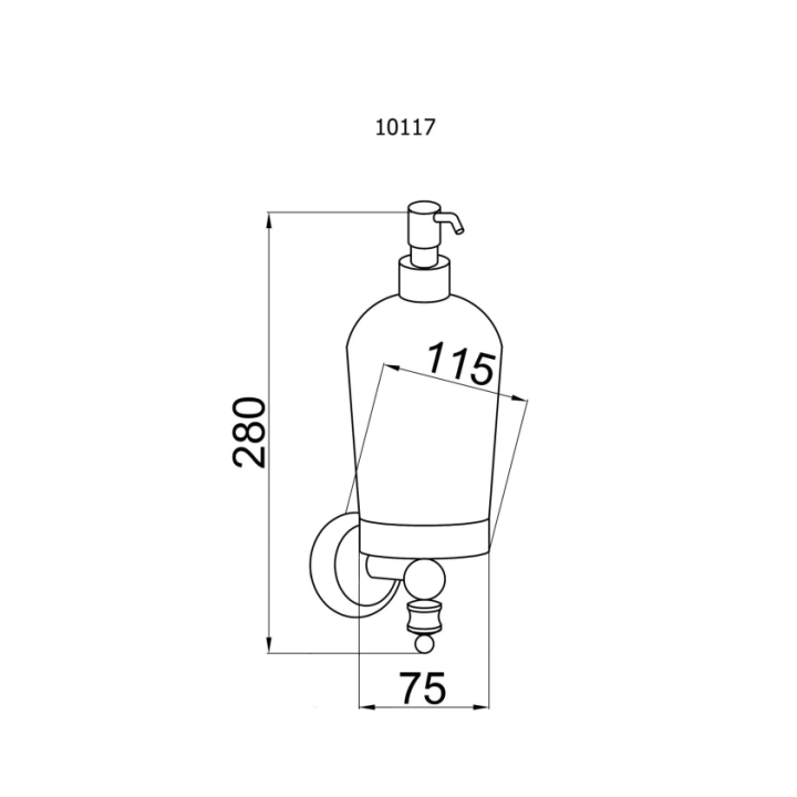 Boheme 10117 Gold дозатор мыла подвесной