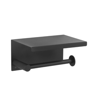 Boheme Uno Бумагодержатель с крышкой для туалетной бумаги подвесной Black