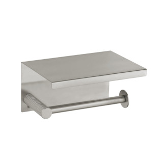Boheme Uno Бумагодержатель с крышкой для туалетной бумаги подвесной Nickel Brush