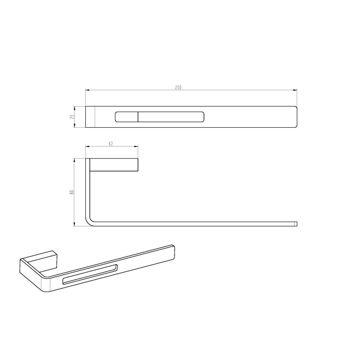 Boheme 10945-GM полотенцедержатель Gun Metall