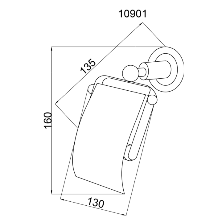 Boheme 10901-CRST-G бумагодержатель с крышкой Gold